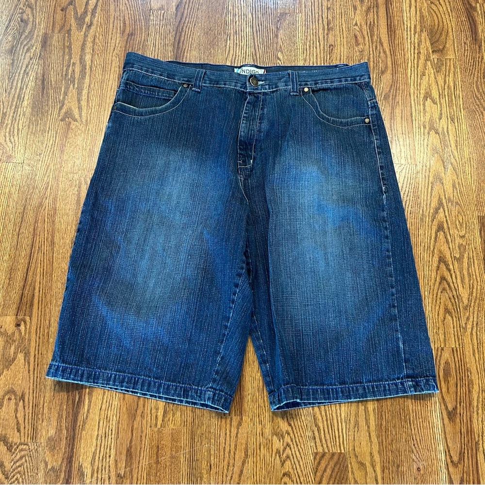 Vintage Indigo 30 Jorts Mens Sz40 ACT 42 Blue 14” Baggy Grunge Skater Y2K